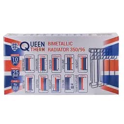 Радіатор біметалевий секційний Queen Therm 350/96 (кратно 10), Білий - мініатюра 5