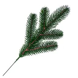 Гілка ялинки лита Hvoya Lux п’ятірка зелена, штучна хвоя 33 см 250 шт.