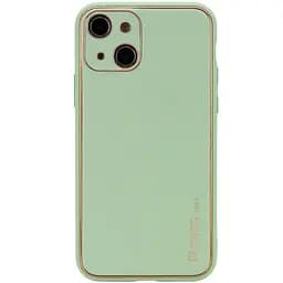 Шкіряний чохол Epik Xshield для Apple iPhone 14 Plus 6.7 Зелений/Pistachio