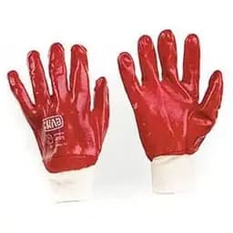 Рукавички Сила з ПВХ покриттям р10 манжет без хедера червоні