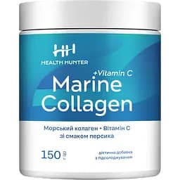 Дієтична добавка Health Hunter Морський колаген + Вітамін С зі смаком персика 150 г