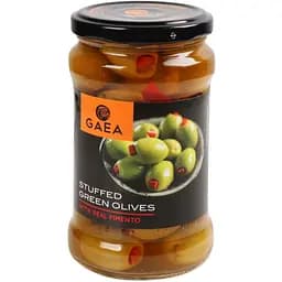 Оливки Gaea зелені фаршировані перцем 295 г (587799)