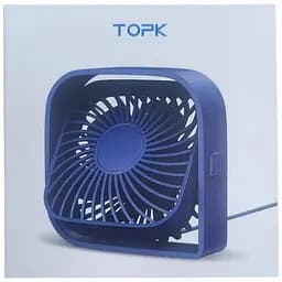 Портативний міні-вентилятор Topk K50 USB charging 360° rotating Gray - мініатюра 9