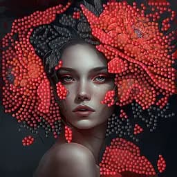 Алмазна мозаїка Загадкова пані Strateg ZAV1818-11, 18х18 см