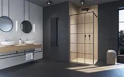 Душова перегородка Radaway Modo New Black II Factory 90 см профиль чорний 389094-54-55 - мініатюра 5