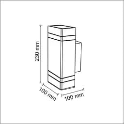 Вуличний світильник Goldlux 307866 Gilbert GU10 2x10W IP44 BK - мініатюра 5