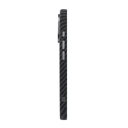 Карбоновый чехол для Apple iPhone 17, LikeCarbon2 MagCase, черный, тонкий защитный чехол-панель из поликарбоната с магнитами N52, MagSafe, противоударный, совместим с беспроводной зарядкой, приподнятые края для защиты камеры, ArmorStandart (ARM86257) - мініатюра 6