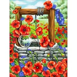 Алмазная мозаика Strateg ПРЕМИУМ Источник вдохновения размером 30х40 см (HEG87082)