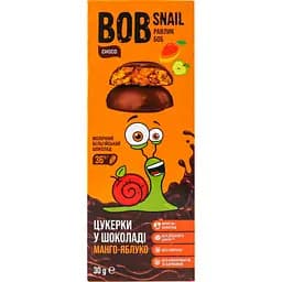 Натуральные конфеты Bob Snail Манго-Яблоко, в молочном шоколаде, 30 г