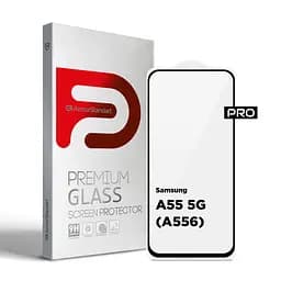 Захисне скло на Samsung Galaxy A55 5G (A556) з олеофобним покриттям, Pro, повне проклеювання, антистатичний і пиловідштовхуючий шар, 9H, самоклеючеся, 2.5D, на весь екран, антистатичний клей, ArmorStandart (ARM74348)
