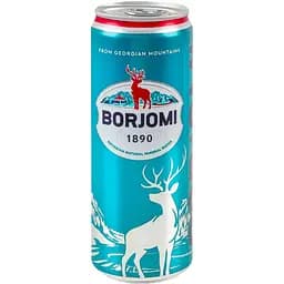 Вода мінеральна Borjomi лікувально-столова сильногазована з/б 0.33 л