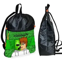 Рюкзак-мішок для взуття, спортивної форми Майнкрафт «Minecraft» дитяча сумка для змінки з розширювачем (01268)