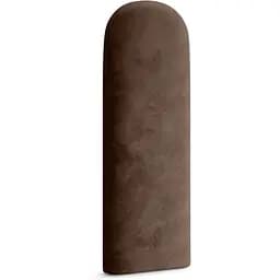 Стінова панель, з закругленим краєм, оксамитове узголів'я ліжка, коричнева 30*100*4 см