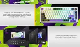 Клавиатура игровая механическая HATOR HK-75-WV Hellyberry Switch USB White-Violet - мініатюра 11