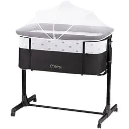 Дитяче приставне ліжечко MoMi Revo, темно-сіре (LOZE00021)