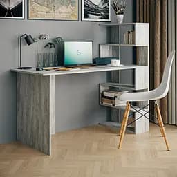 Стіл комп'ютерний Moreli Moreli Christer  1416х1226х600 мм Бетон (zg-s15-beton) - мініатюра 2