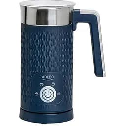 Спінювач для молока  Adler AD 4494 300 мл синій (капучинатор підігрів та холодна піна з антипригарним покриттям)