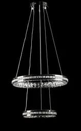 Підвісна світлодіодна люстра Splendid Ray L50503J/480+320/2 LED, 2 кільця, пульт, димер, 80 W - мініатюра 2