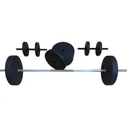 Набір RN Sport три грифи + 72 кг дисків + рукавички