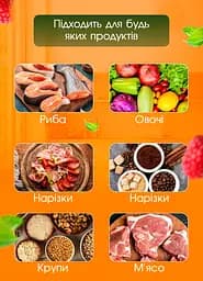 Пакети для вакуумування харчові в рулоні 25 х 500мм Пакети для вакууматора підходять для будь-яких типів вакууматорів - мініатюра 6