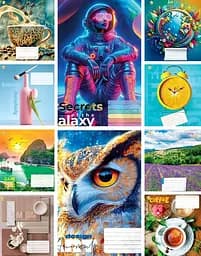 Тетради ученические 36 листов линия Твердая Микс 36ЛВ2, 20 шт. в упаковке