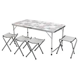 Стол для пикника LUGI JY-12060PL раскладной со стульями 120х60х70/61/54 см