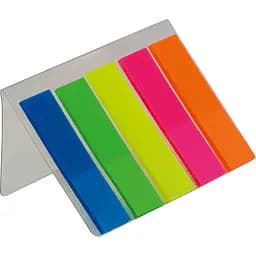 Закладки пластикові з клейким шаром Buromax Neon 45x12 мм 125 шт. (BM.2302-98) - мініатюра 2
