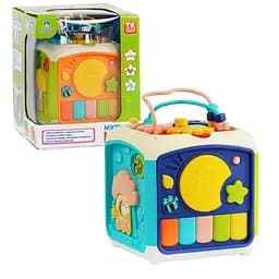 Мультикуб для малыша Яркое обучение с музыкой и интерактивными играми синий