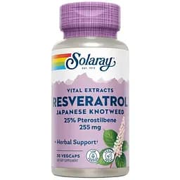 Ресвератрол Solaray Super Resveratrol with Pterost 250 мг 30 веганських капсул