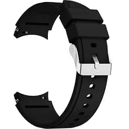 Ремінець для Samsung Galaxy Watch 4 40mm - чорний ширина кріплення 20мм силікон Watchbands Galaxy Classic (W43-3WB74493038)