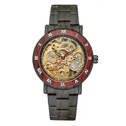 Наручний годинник чоловічий 8277 Black-Red-Gold Forsining acs0031398