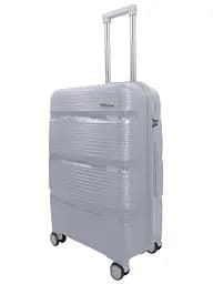 Валіза середня Milano bag 0307 поліпропілен Срібна - мініатюра 2