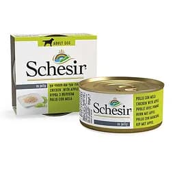 Влажный корм для собак Schesir Chicken Apple 150 г шезир курица с натуральным яблоком