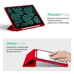 Чохол-книжка для планшета Apple iPad 10.2 (2019)/10.2 (2020)/10.2 (2021), Smart Fold Pen, червоний, 10.2 дюймів, з екошкіри + TPU, з магнітною застібкою, підставкою, тримачем під стилус, протиударний, з функцією Wake/Sleep, ArmorStandart (ARM74932) - мініатюра 4