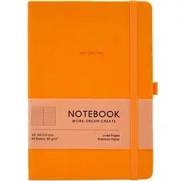 Зошит у твердій палітурці Genius А5 у лінію 96 аркушів помаранчевий (А5-7129L)
