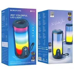 Портативна bluetooth колонка Borofone BR33 TWS з LED підсвічуванням  синій - мініатюра 5