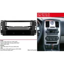 Перехідна рамка Jeep Grand Cherokee, Compass, Commander ACV 281145-05 - мініатюра 6