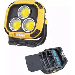 Мощный кемпинговый фонарь W891-1 3COB White+Yellow + 5SMD Red Power Bank 2×18650 Type-C магнит и крючок Желтый