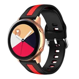 Браслет D2 Normal для Samsung Galaxy Watch 5 - чорно-червоний ширина кріплення 20мм силікон Watchbands (W37-3WB82530321) - мініатюра 2