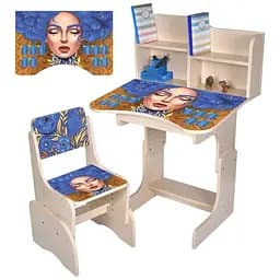 Дитяча парта Bambi N 2071-6-2 Україночка зі стільчиком та таблицею множення