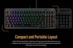 Клавiатура Asus TUF Gaming K3 Gen II Opti-Mech RGB 97key Switches ABS Black (90MP0390-BKMA00)_promo - мініатюра 4
