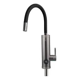 Проточный водонагреватель для кухни гибкий излив датчик температуры термопредохран. 3,3 кВт черный Wezer SDR-G8TR-Grey