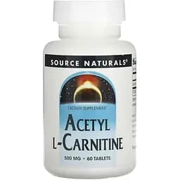 Жироспалювач Source Naturals Acetyl L-Carnitine 500 мг 60 таблеток