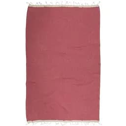 Рушник Barine Pestemal Basak, 165х95 см, бордовий з бежевим (svt-2000022275514)