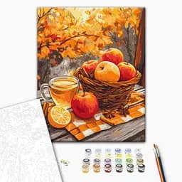 Картина за номерами "Яблука з корицею" BS54181, 40х50 см - мініатюра 2