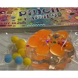 Антистрес сквіш A-Toys таба лапка котика велика 7 см оранжева