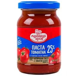 Упаковка томатної пасти Маленький кухар пастеризована 25% 1.08 кг (180 г х 6 шт.) - мініатюра 2