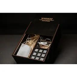 Подарунковий набір Whiskey Stones камені для віскі 9 штук + інструкція + щипці + мішечок для зберігання + 2 склянки - мініатюра 4