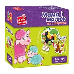 Детская настольная игра "Мама и малыш" Vladi Toys VT2100-14 с липучками