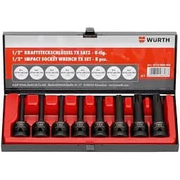 Набір головок торцевих Wurth ударних подовжених 1/2IN зовн. TX 8 шт. (0715900100)